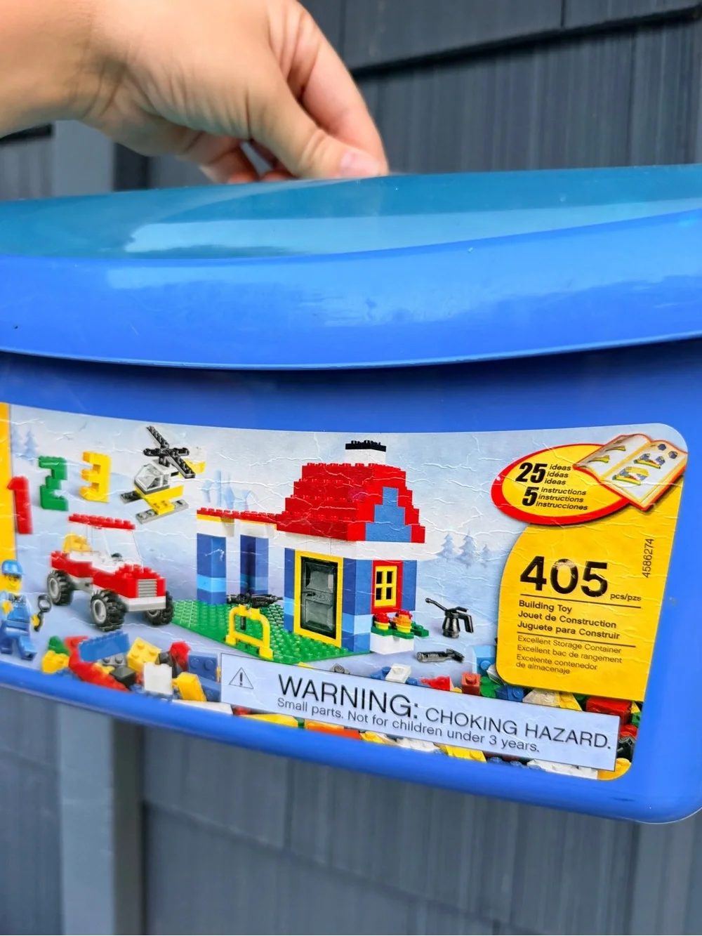 LEGO Blue Storage Box with Multicolor 405-Piece Set 2007